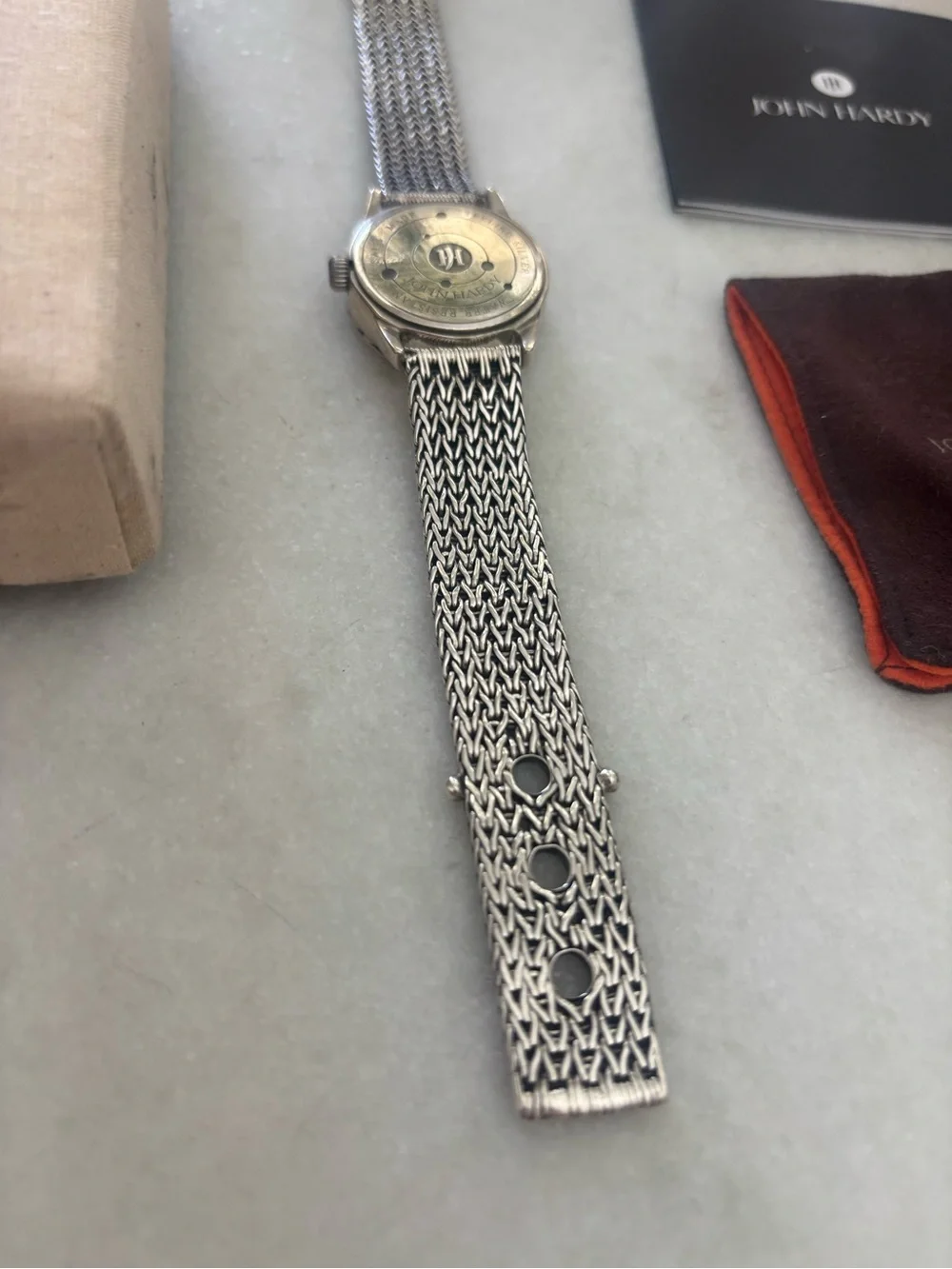 Vintage John Hardy Sterling Silver Woven Woman’s Watch